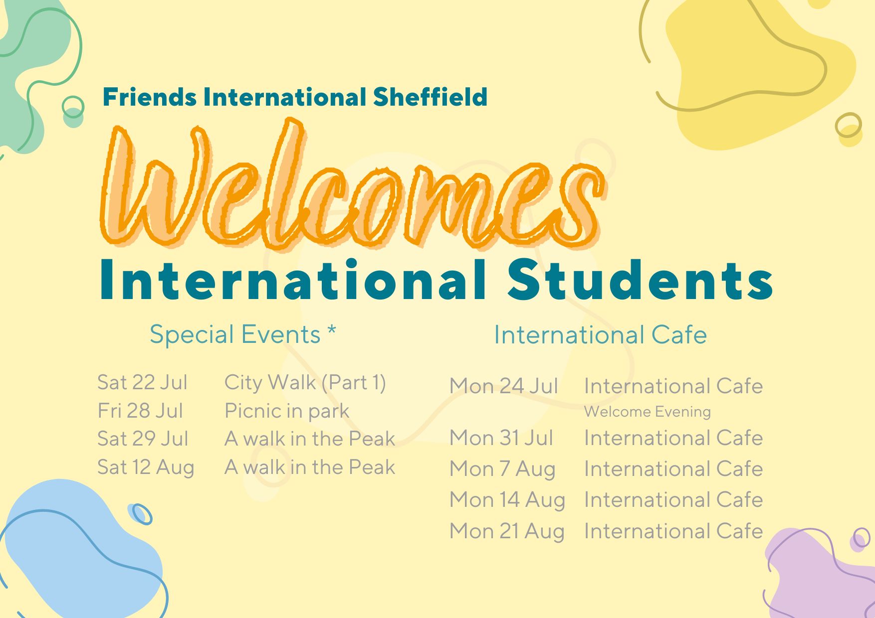 Read more about the article Welcome Events in the Summer 2023
